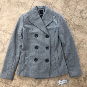 Women’s gray pea coat size small Gray